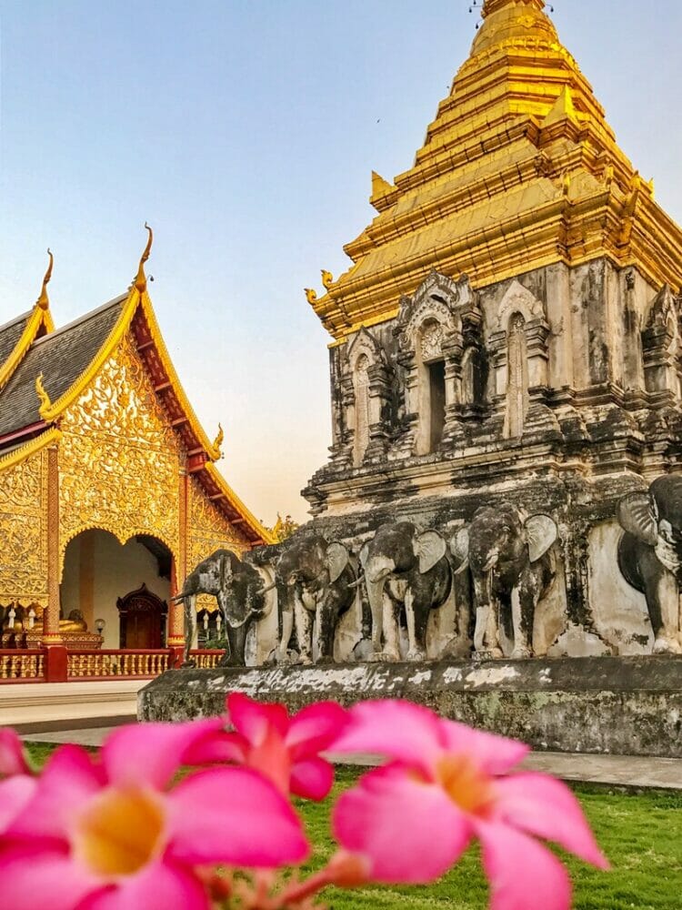 Wat Chedi Luang in Chiang Mai Thailand