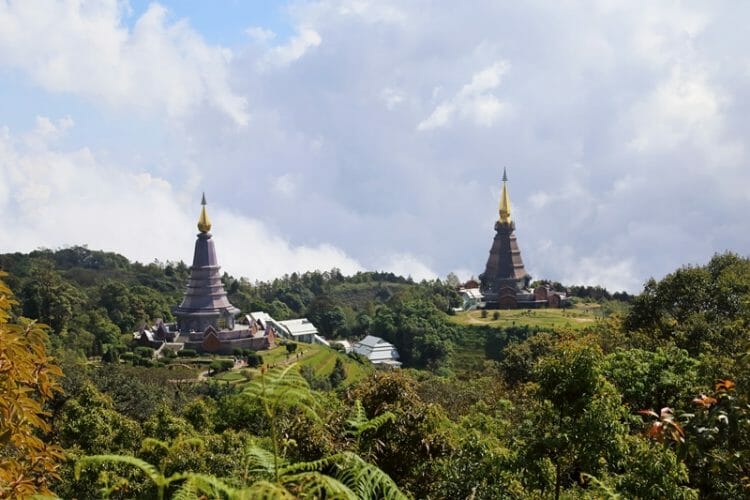 Doi Inthanon National Park Twin Stupas Chiang Mai Thailand