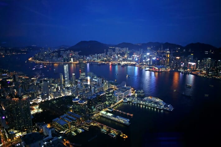 View from Ozone Bar in Hong Kong