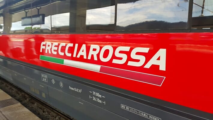 Frecciarossa train in Italy