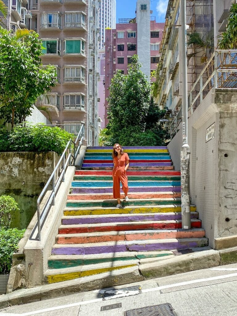 Sau Wa Fong stairs in Wan Chai Hong Kong