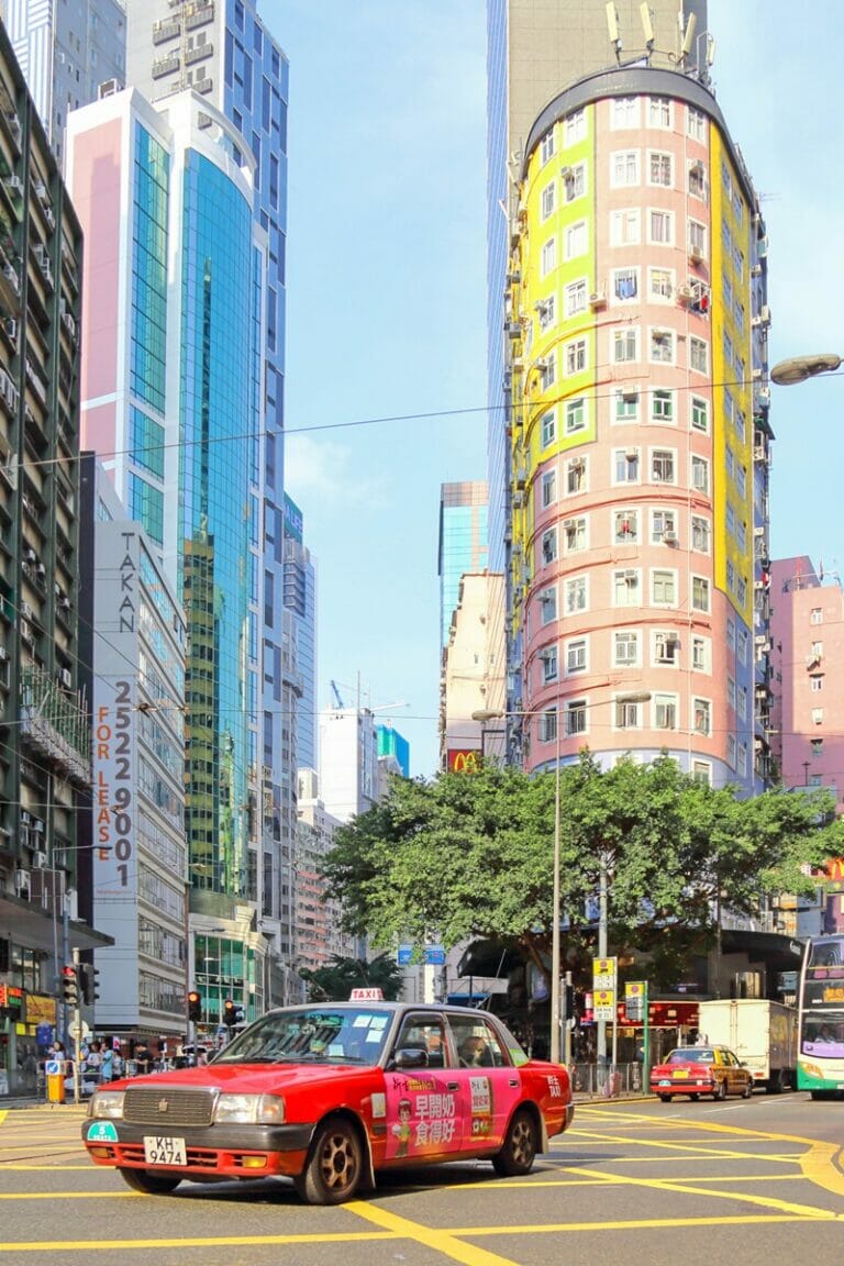 Taxi in Wan Chai Hong Kong