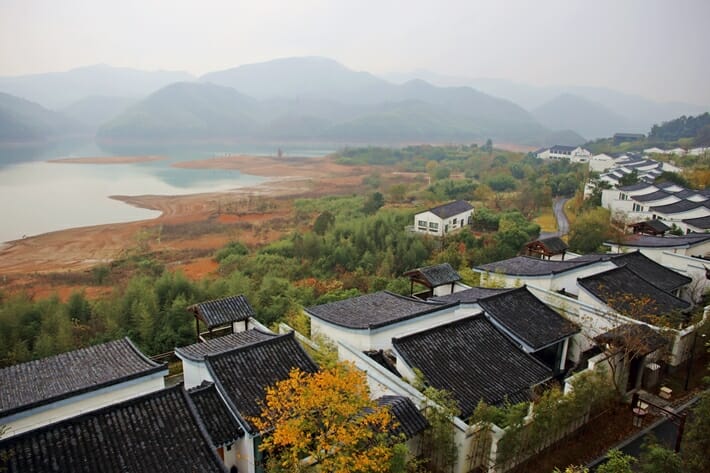 Lake view from Alila Anji hotel in China
