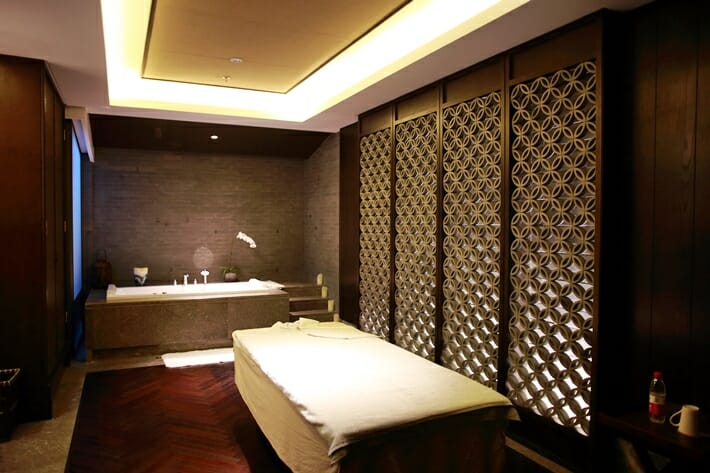 Spa treatment room at Alila Anji in China
