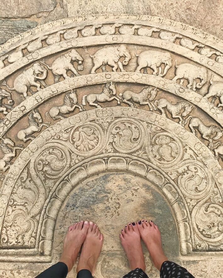 Vatadage Moon Stone Sacred Quadrangle Polonnaruwa Sri Lanka Vatadage Moon Stone Sacred Quadrangle Polonnaruwa Sri Lanka
