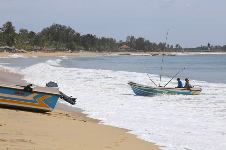 Fishing boats in Arugam Bay Sri Lanka