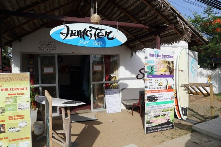 Hang Ten surf shop in Arugam Bay Sri Lanka