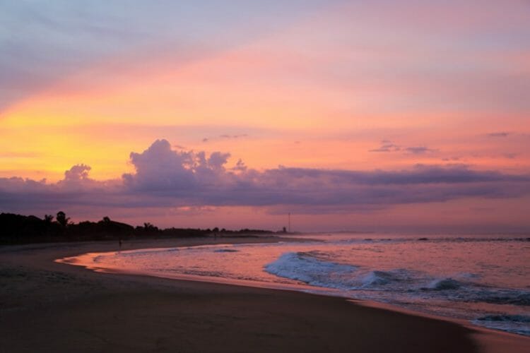 Sunset at Lighthouse Point in Arugam Bay Sri Lanka