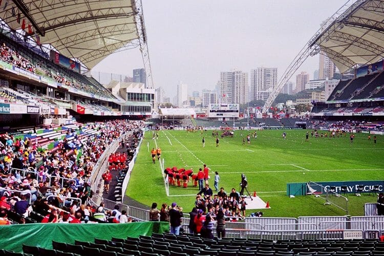 South stand at the Hong Kong Rugby Sevens