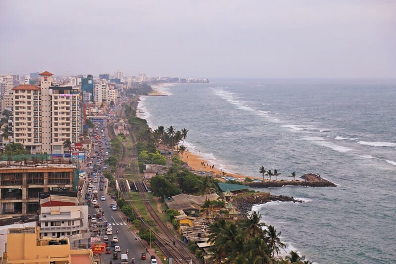 Beach Road in Colombo Sri Lanka