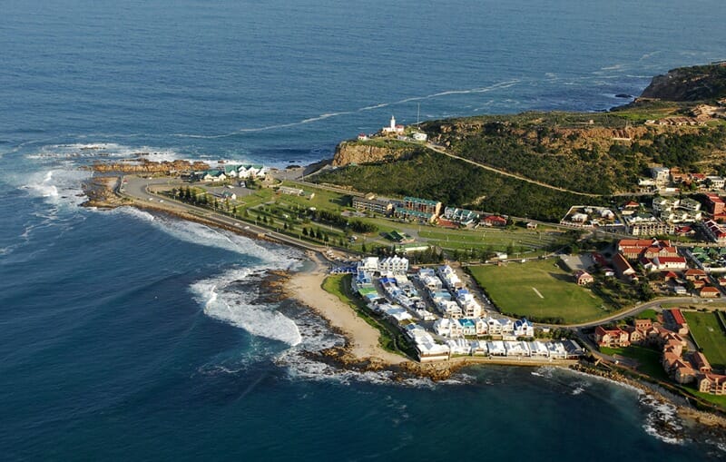 Aerial photo of Mossel Bay on the Garden Route in South Africa