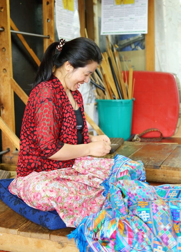 Traditional textile weaving in Bhutan