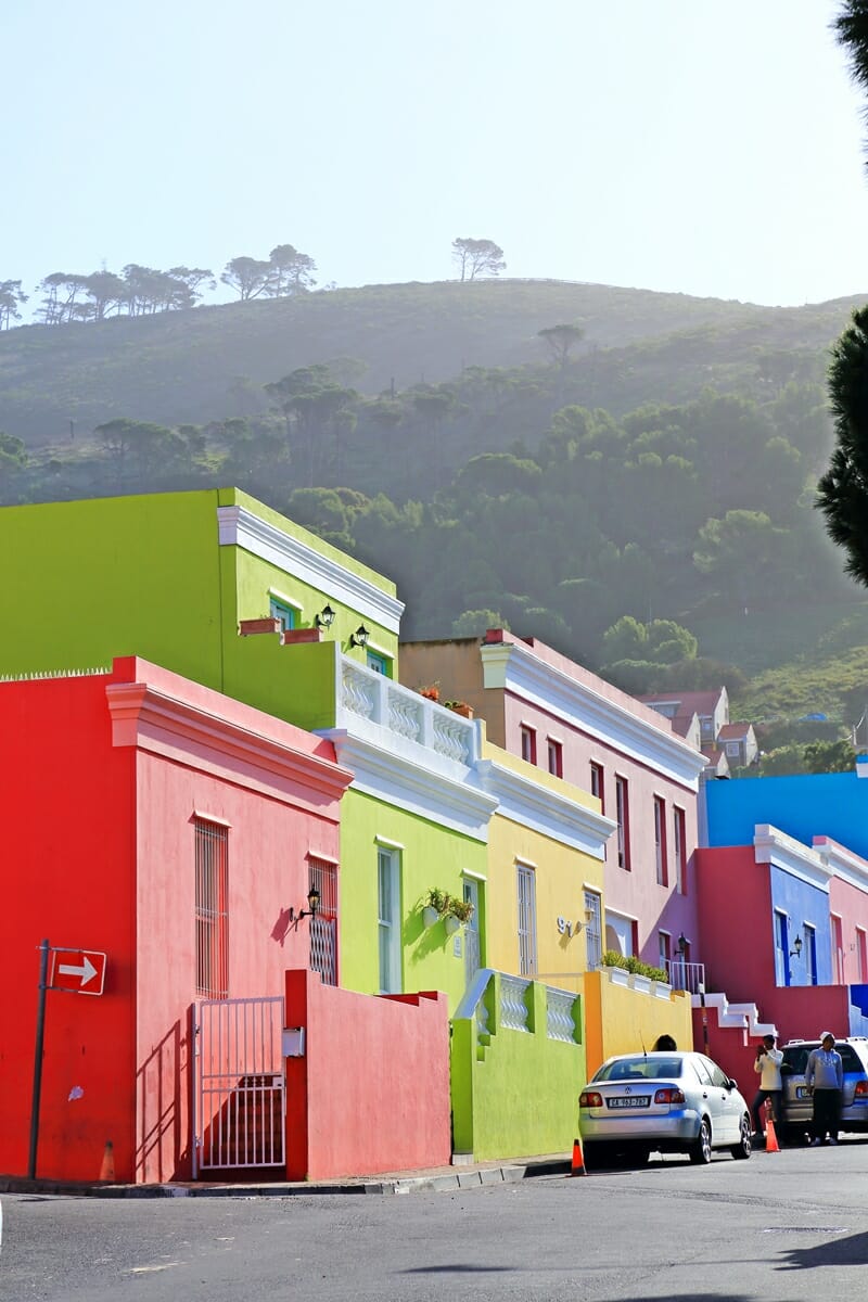Colourful houses in Bo Kaap Cape Town South Africa