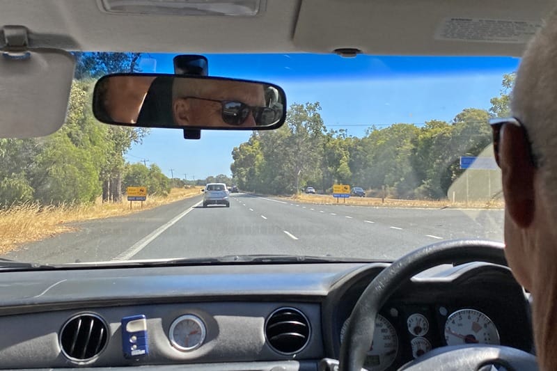 Driving in the Margaret River region in Western Australia