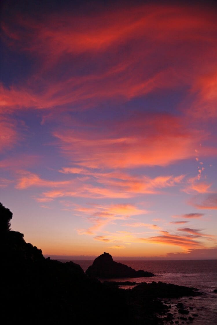 Margaret River sunset over Sugarloaf Rock