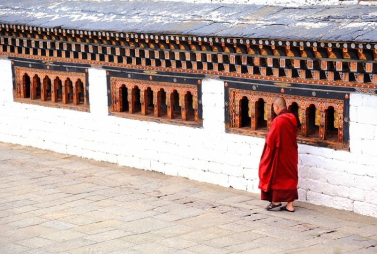 Monks at Paro Taktsang