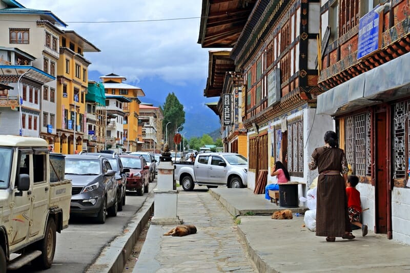 Paro Town in Bhutan