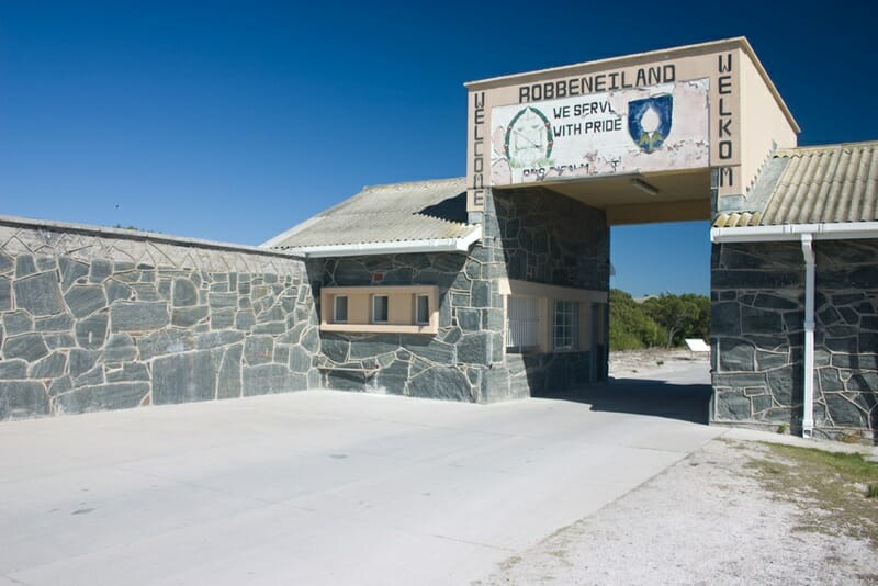 Robben Island entrance in Cape Town South Africa