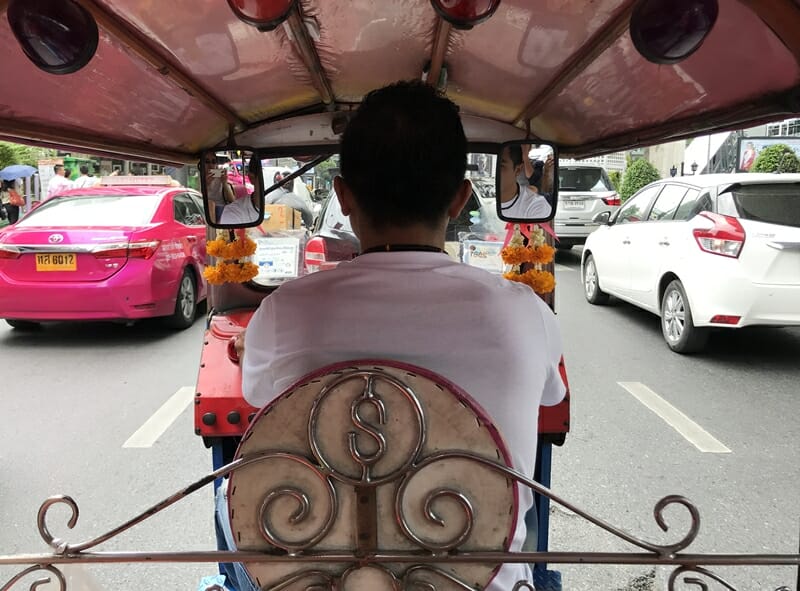 Tuk tuk ride in Bangkok