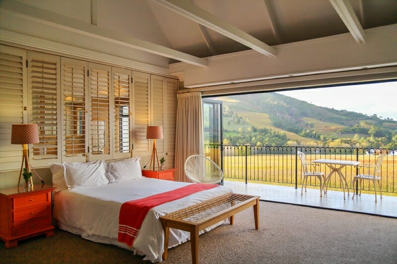 View from Banhoek Lodge in Stellenbosch South Africa
