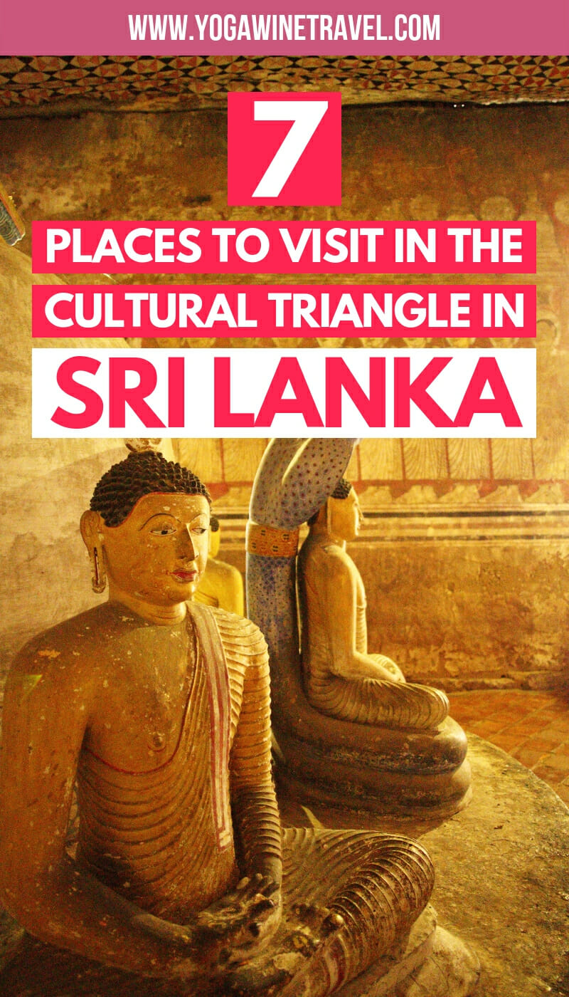 Dambulla Cave Temple in Sri Lanka with text overlay