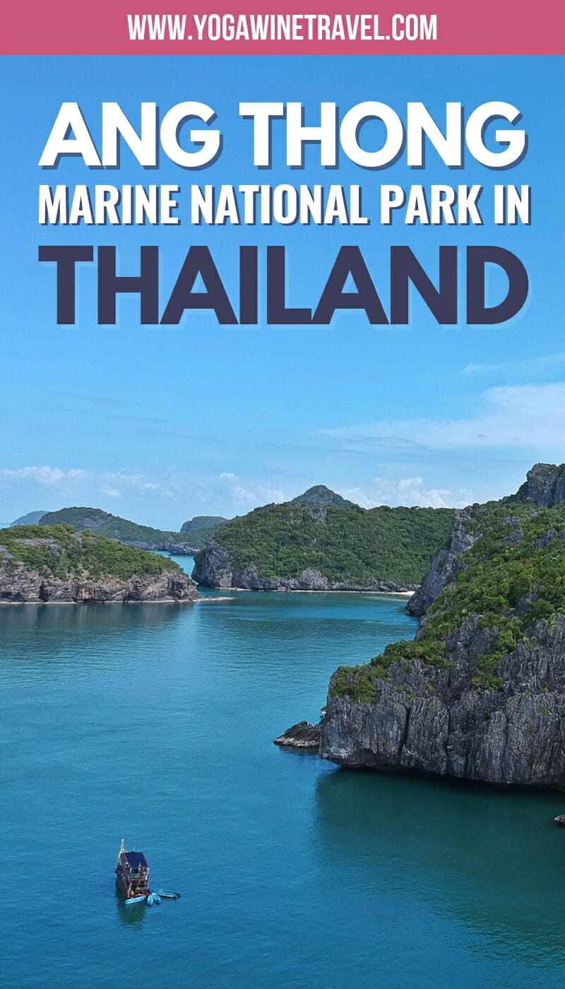 Drone photo of Ang Thong National Marine Park with text overlay