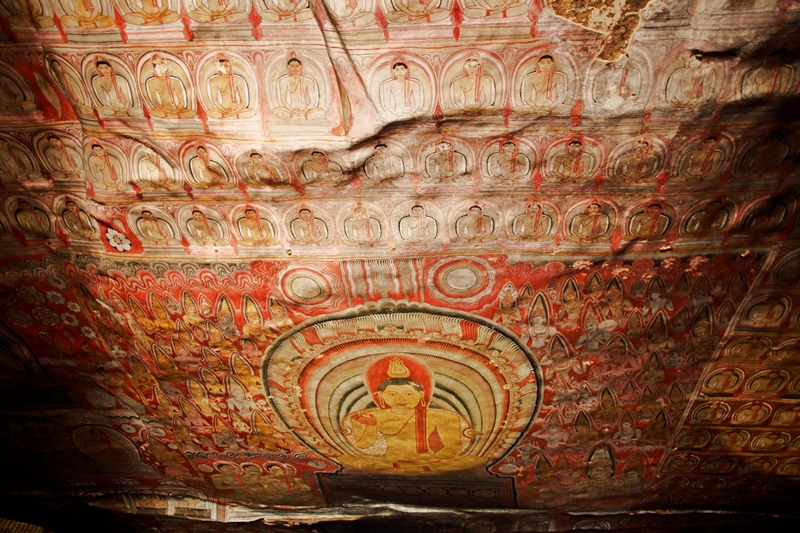 Dambulla Cave Temple Sri Lanka frescoes