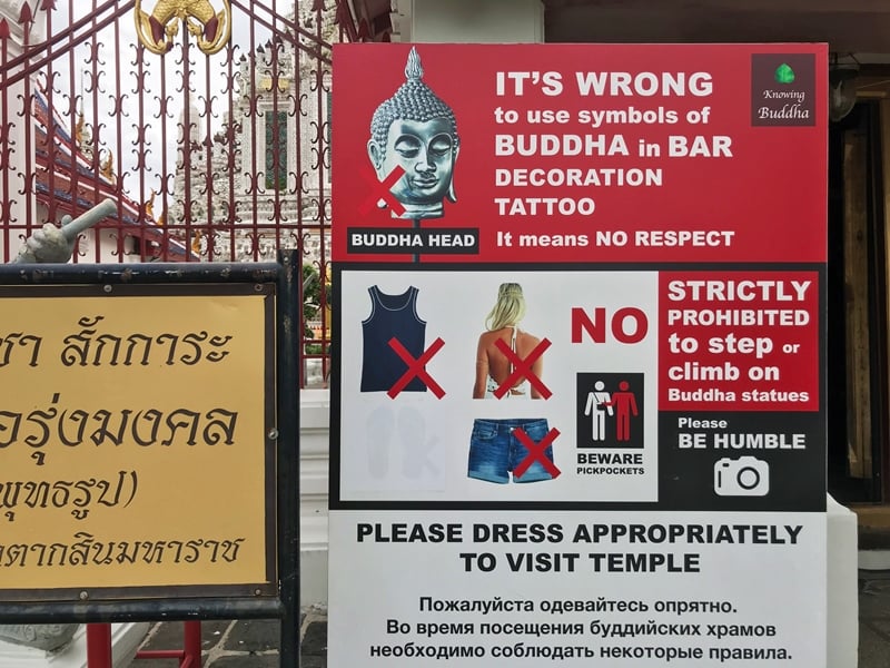 Dress code at temples in Bangkok