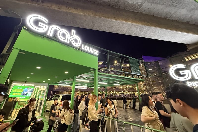 Grab lounge at Bangkok Suvarnabhumi Airport in Thailand
