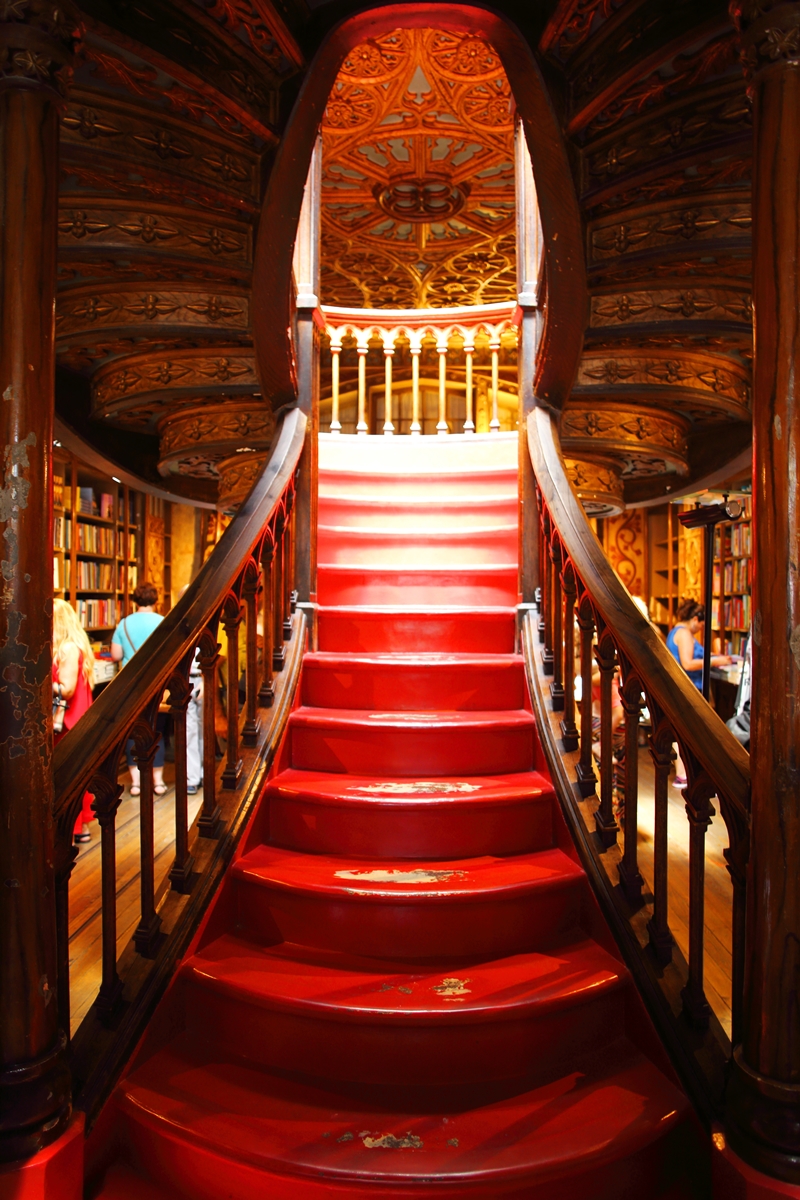Livrario Lello staircase in Porto Portugal