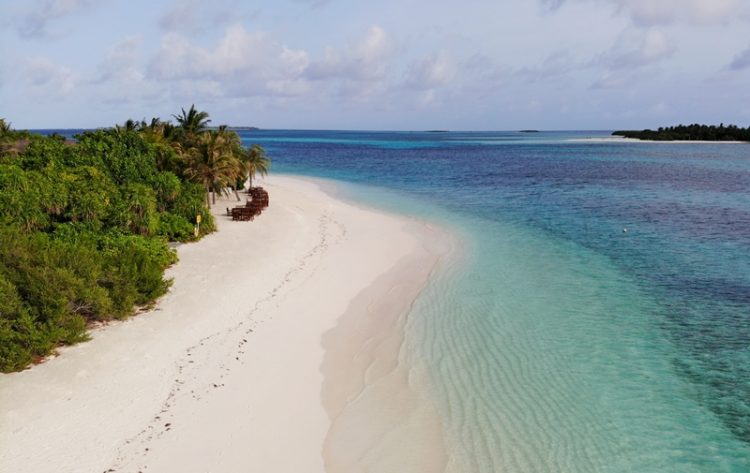 private beach in the Maldives