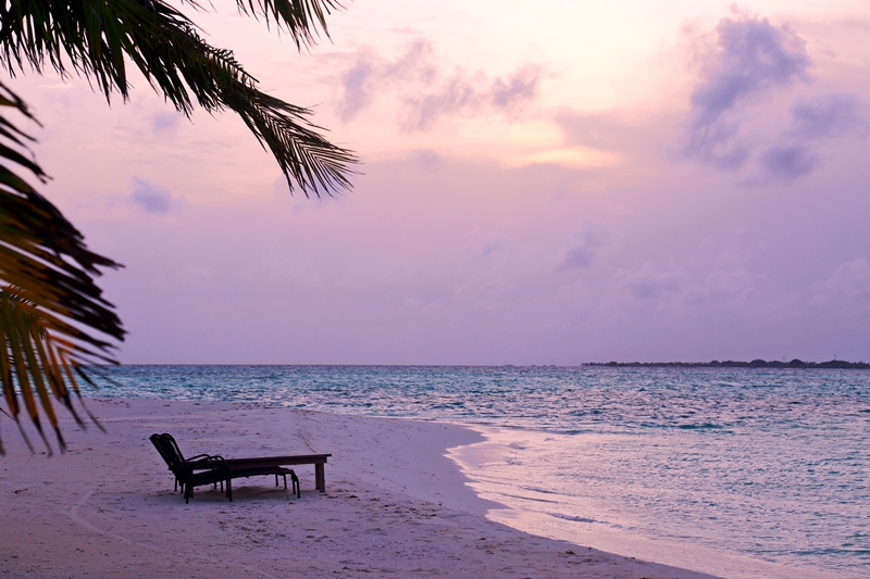 Private beach at Kanuhura Maldives