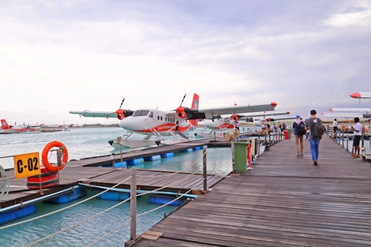 Seaplane in the Maldives
