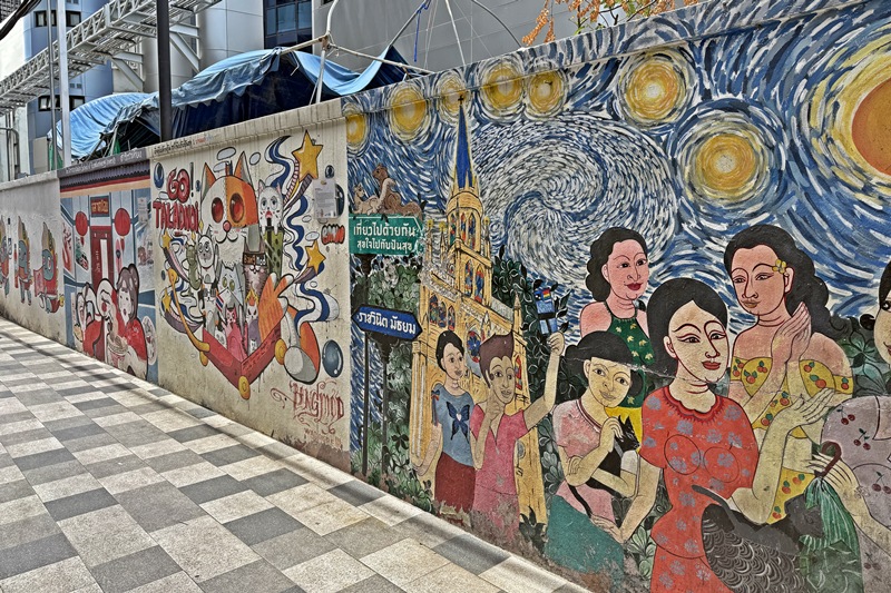 Talad Noi street art in Bangkok Thailand