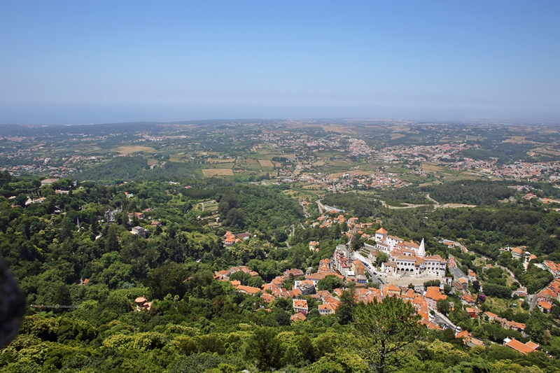 View of Sintra town from Moorish Castle