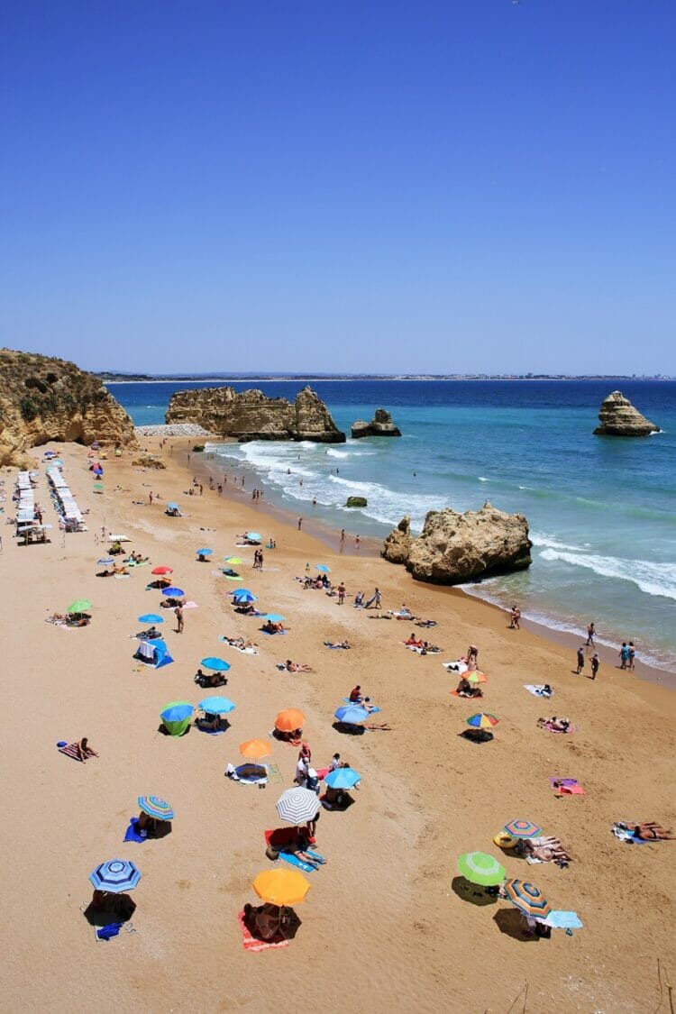Beach in the Algarve in Portugal
