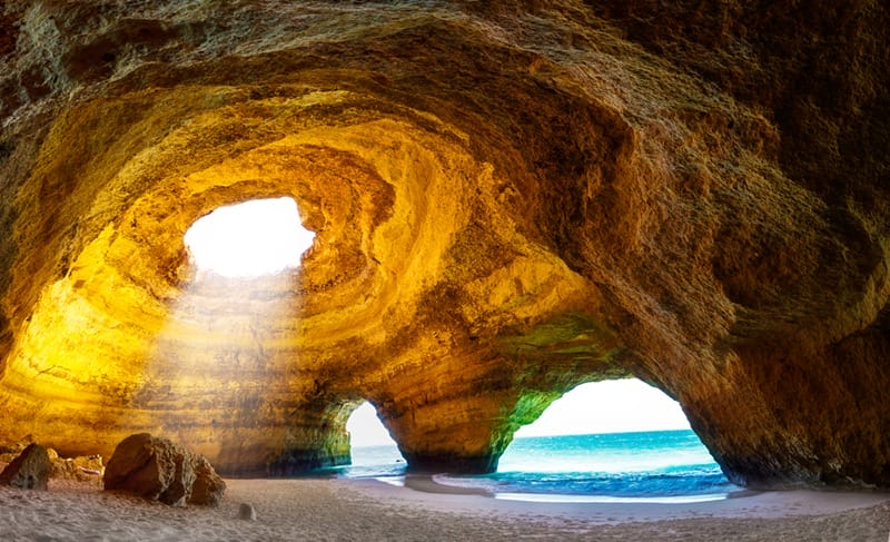 Inside the Benagil cave, Algarve, Portugal
