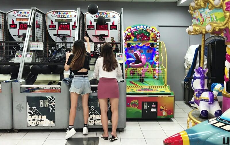 Games at night markets in Taiwan