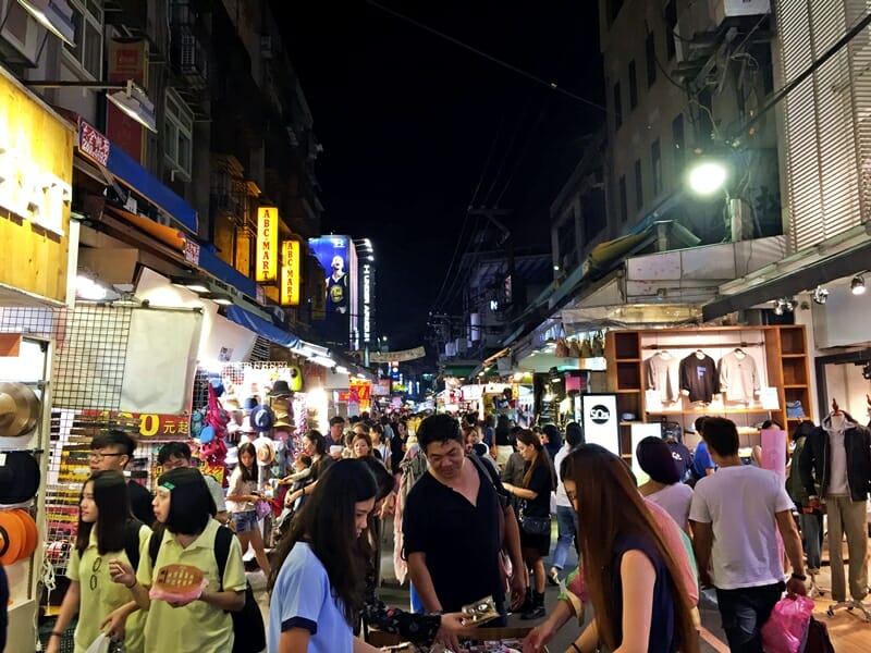 Shilin Night Market in Taipei Taiwan