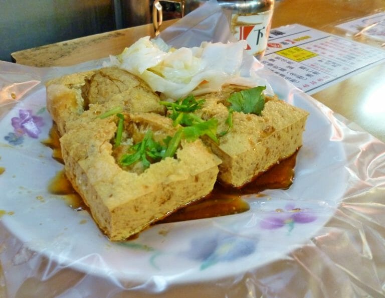 Stinky tofu in Taipei