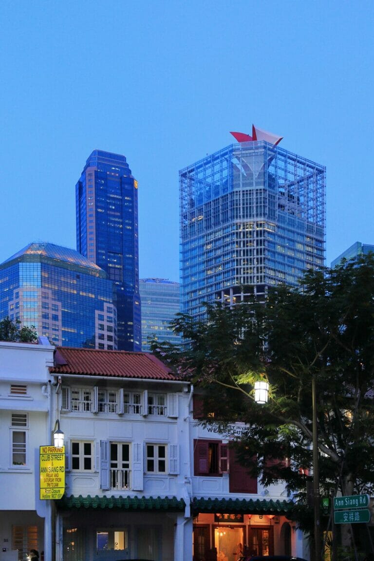 Chinatown skyline in Singapore