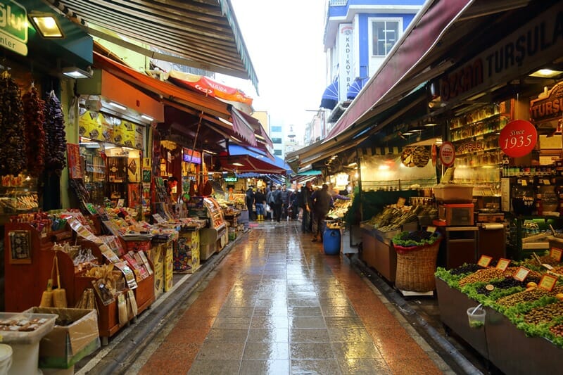 Food market in Istanbul Turkiye