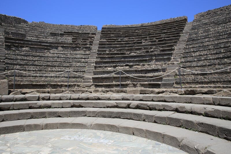 Pompeii Archaeological Site in Italy theatre
