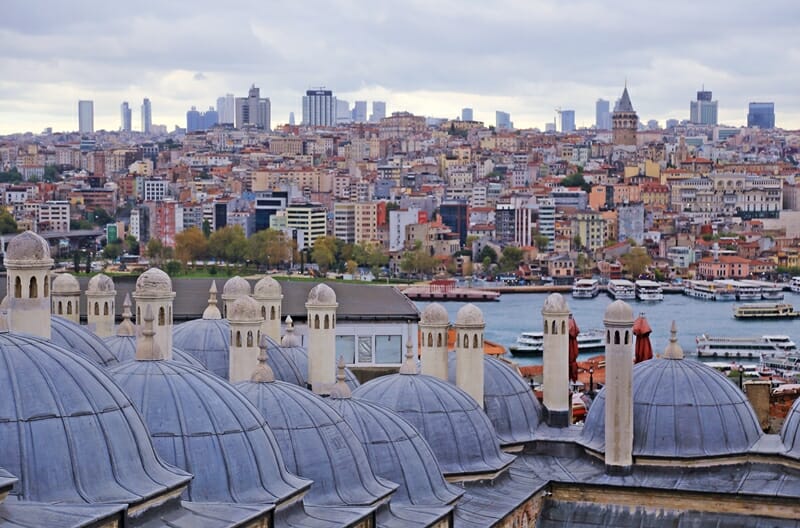 Rooftops in Istanbul Turkey