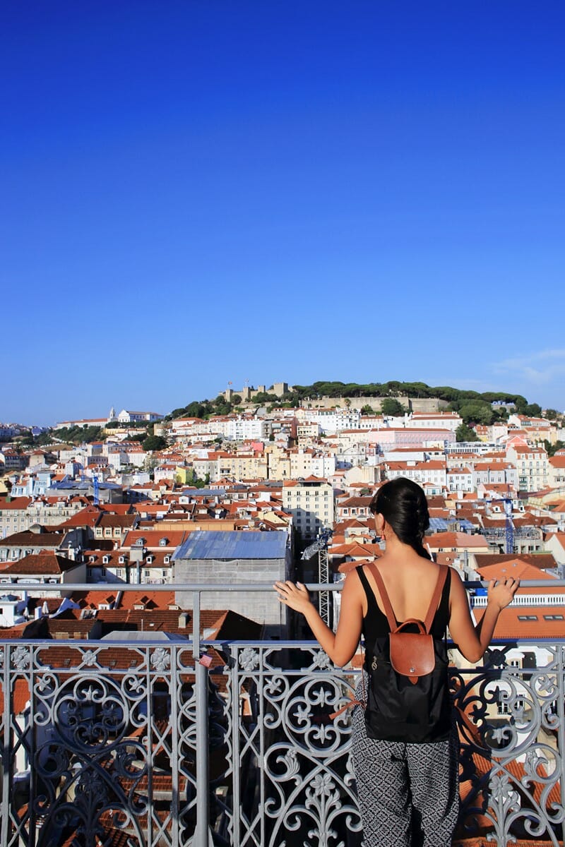 Santa Justa Viewpoint in Lisbon Portugal