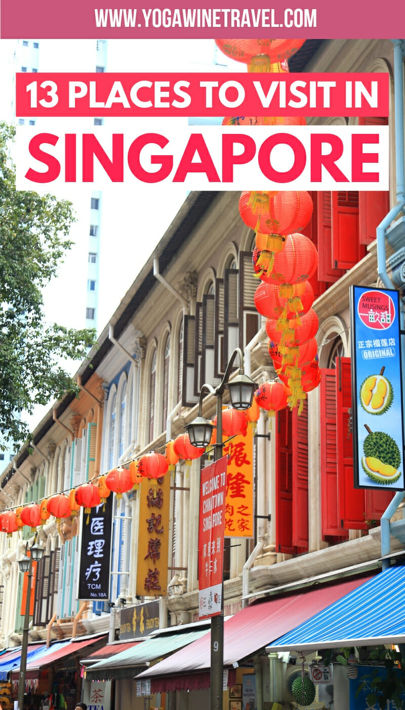 Lanterns in Chinatown Singapore with text overlay