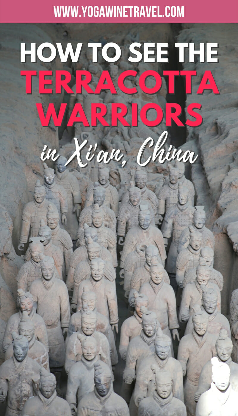 Terracotta warriors of Xian China with text overlay