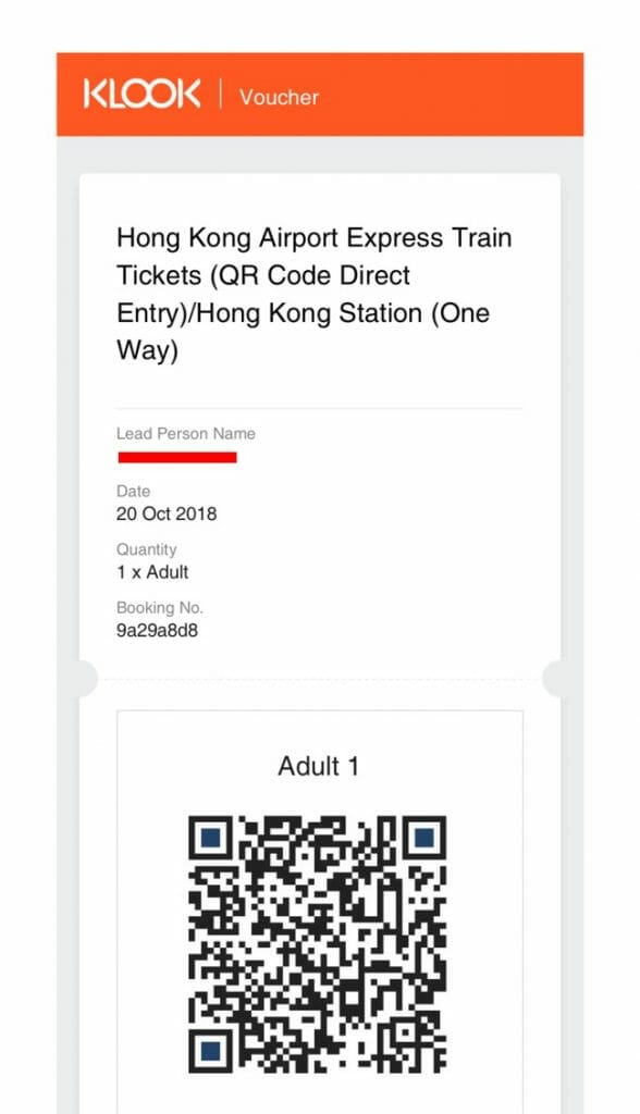 Klook QR code voucher Klook QR code voucher