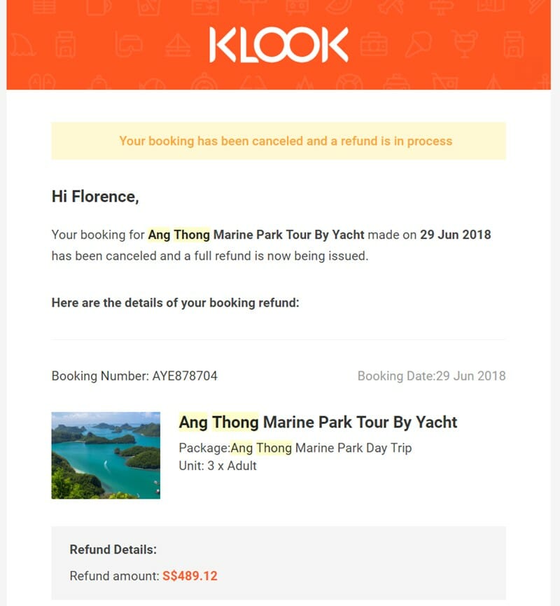 Klook email support_refund