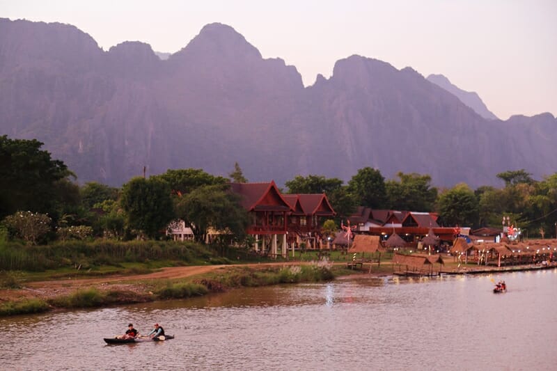 Nam Song River Kayaking in Vang Vieng Laos